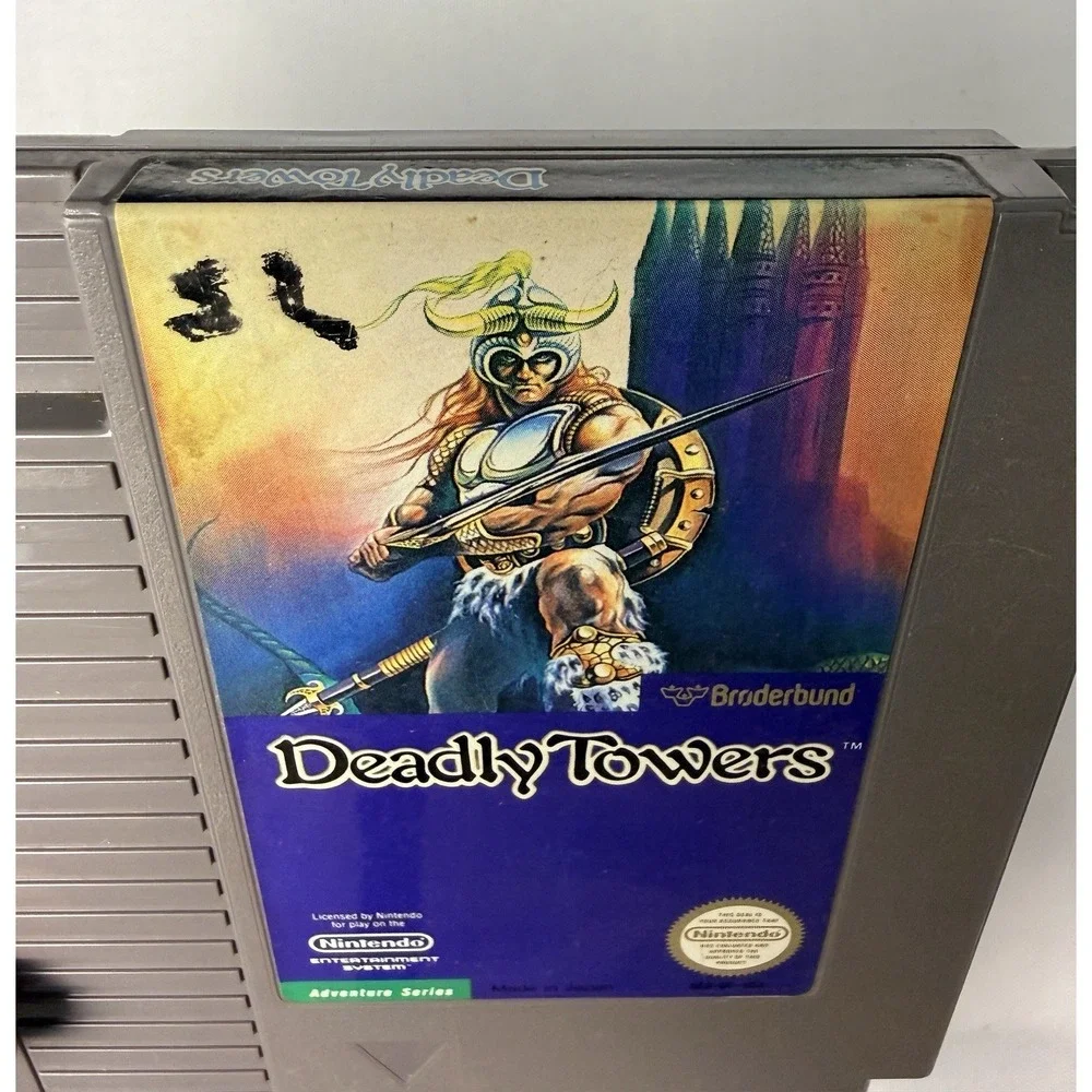Deadly Towers Nintendo NES Game Tested Working w/ Dust Sleeve